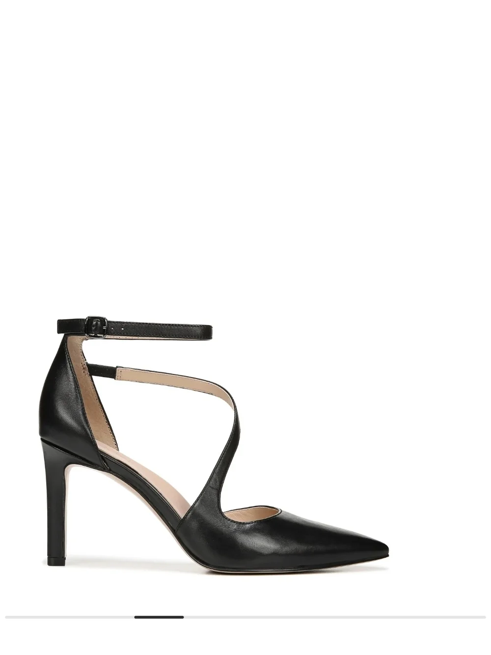 27 Edit Naturalizer Black AbilynLeather Strappy Pointed-Toe Pump Size 7.5 Narrow